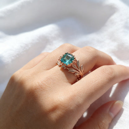Retro rose flower ring